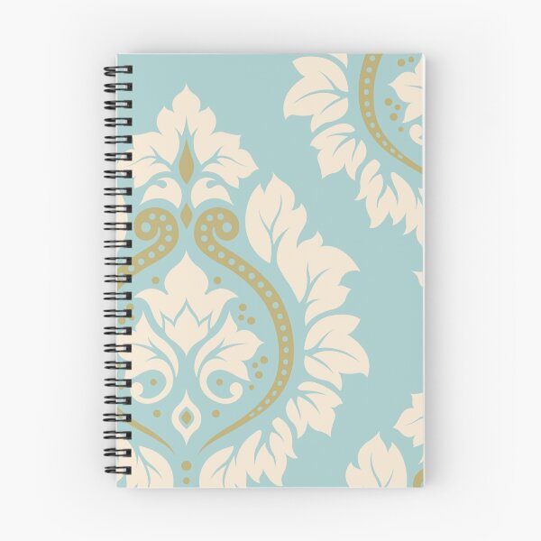 Item preview, Decorative Damask Art I Cream & Gold on Blue designed and sold by NataliePaskell.