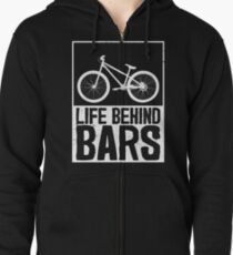 Sudadera con capucha y cremallera Vida detrás de barras camiseta