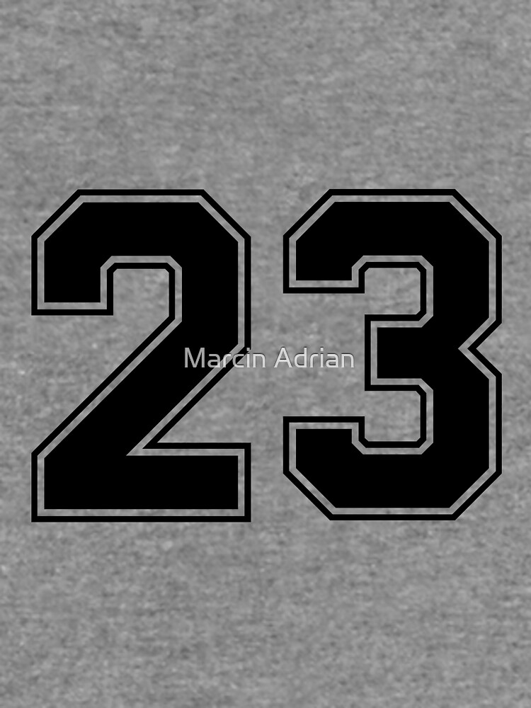 23 American Football Classic Vintage Sport Jersey Number in black