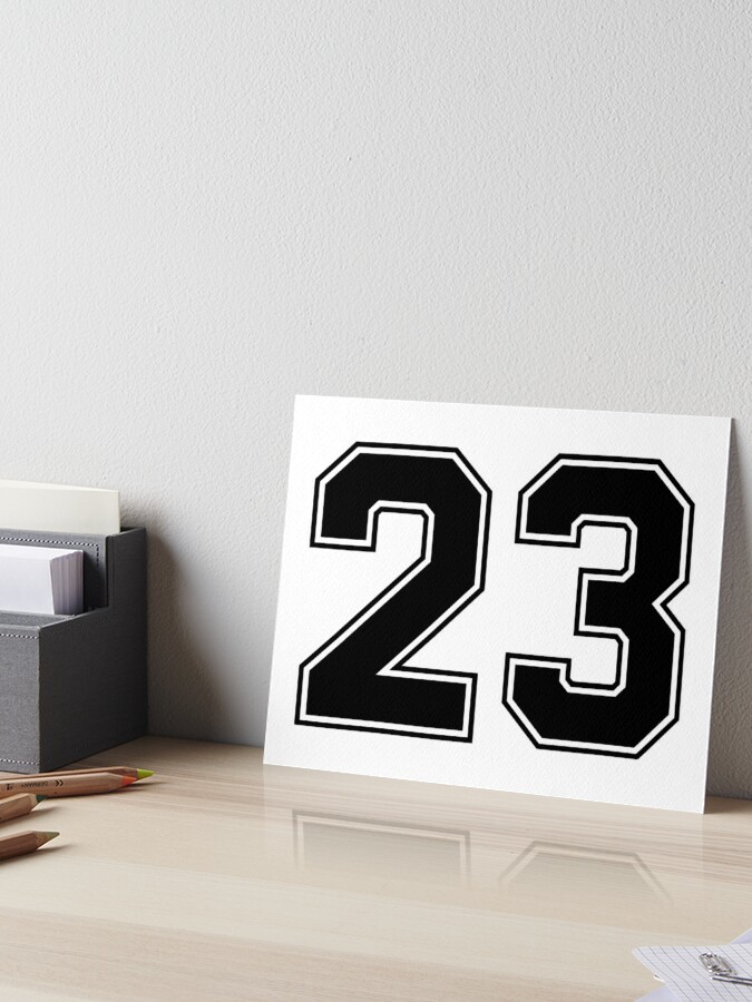 23 American Football Classic Vintage Sport Jersey Number in black number on  white background for american football, baseball or basketball | Poster