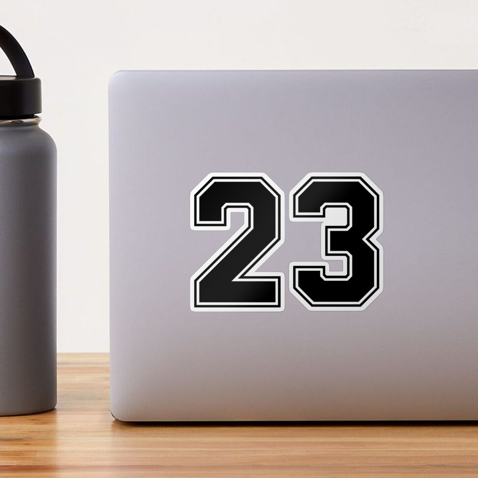 23 American Football Classic Vintage Sport Jersey Number in black number on white  background for american football, baseball or basketball Zipper Pouch for  Sale by Marcin Adrian