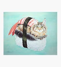 Cat Sushi Photographic Print