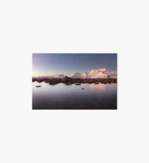 Lyngenalps by Moonlight Art Board