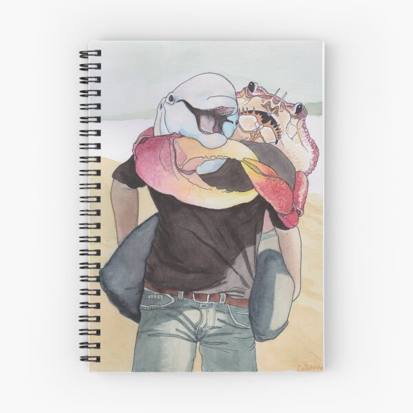 Item preview, Sun Lovers - Dolphin and Crab at the Beach designed and sold by catshrine.