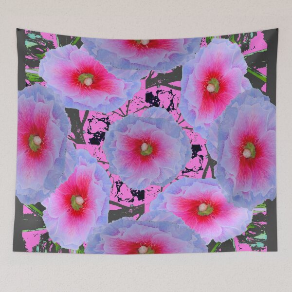 Item preview, PINK HOLLYHOCKS designed and sold by sharlesart.