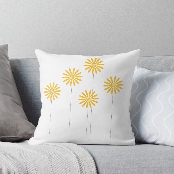 Item preview, Daisies - Minimalist Retro Abstract in Mustard and White  designed and sold by kierkegaard.