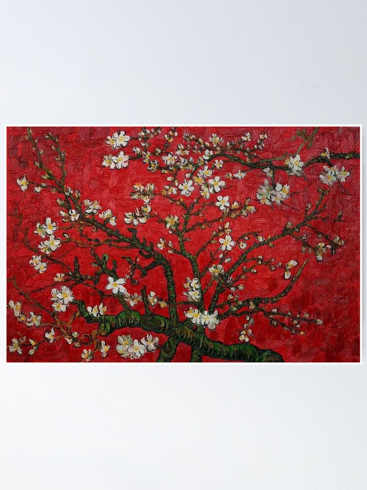 van gogh almond blossom red