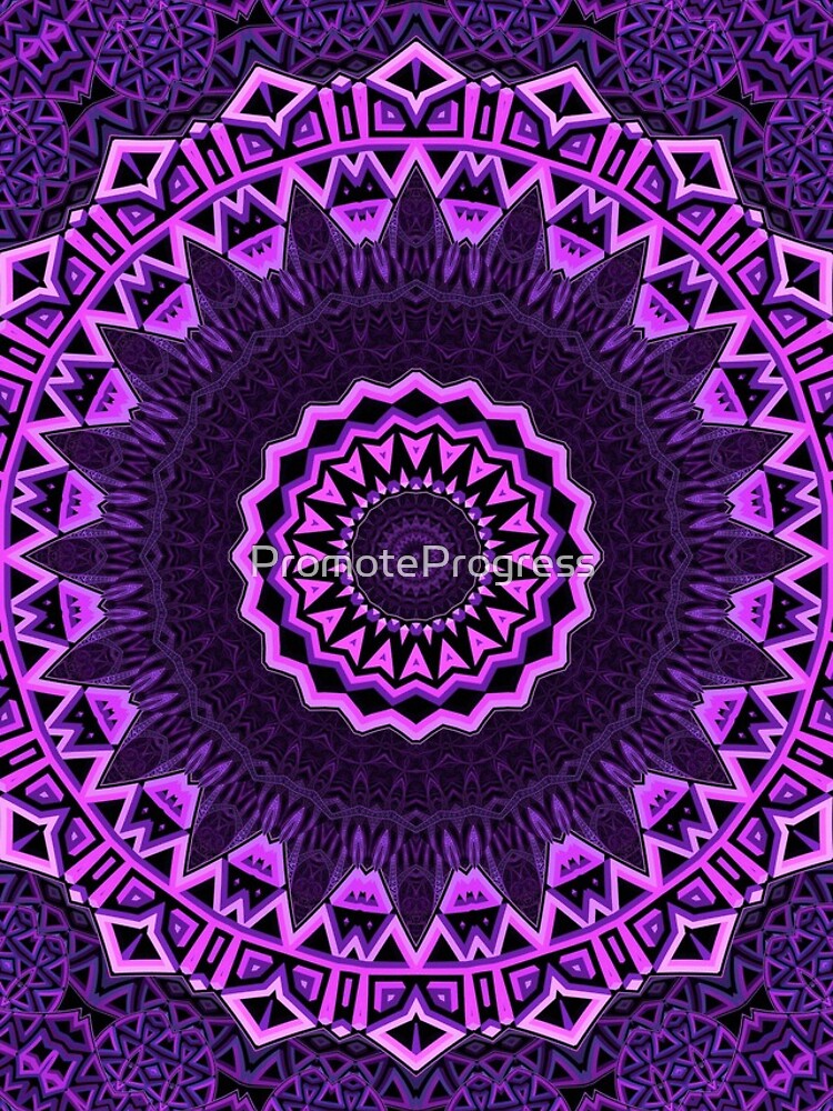 Thumbnail 4 of 4, iPhone Case, Mandala Pattern, Purple designed and sold by PromoteProgress.