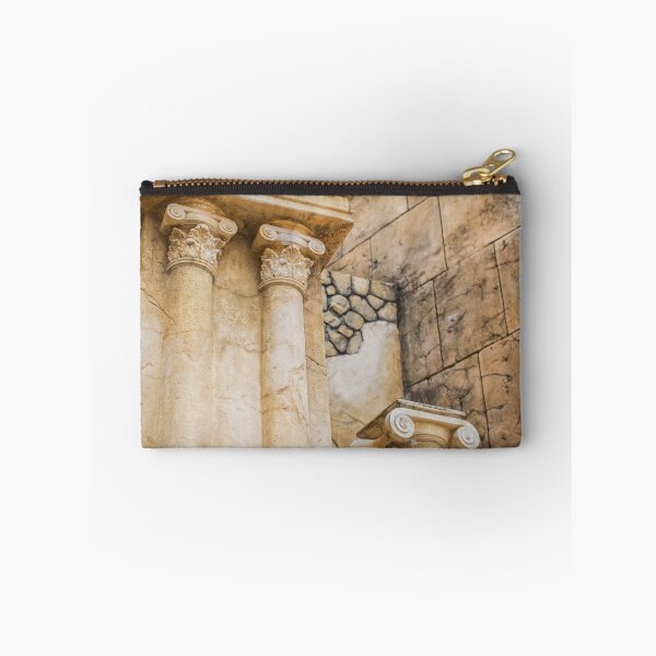 Item preview, shot of imitation line of Greek-style columns sand color with cracks and old dust designed and sold by alexvioletart.