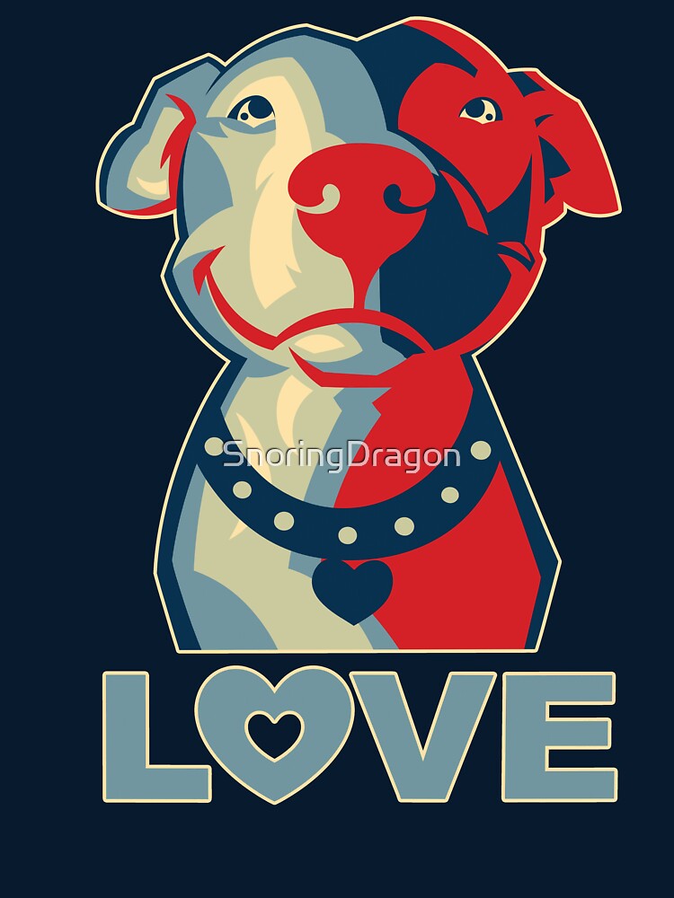 Thumbnail 5 of 5, Zipped Hoodie, Pitbull - LOVE designed and sold by SnoringDragon.