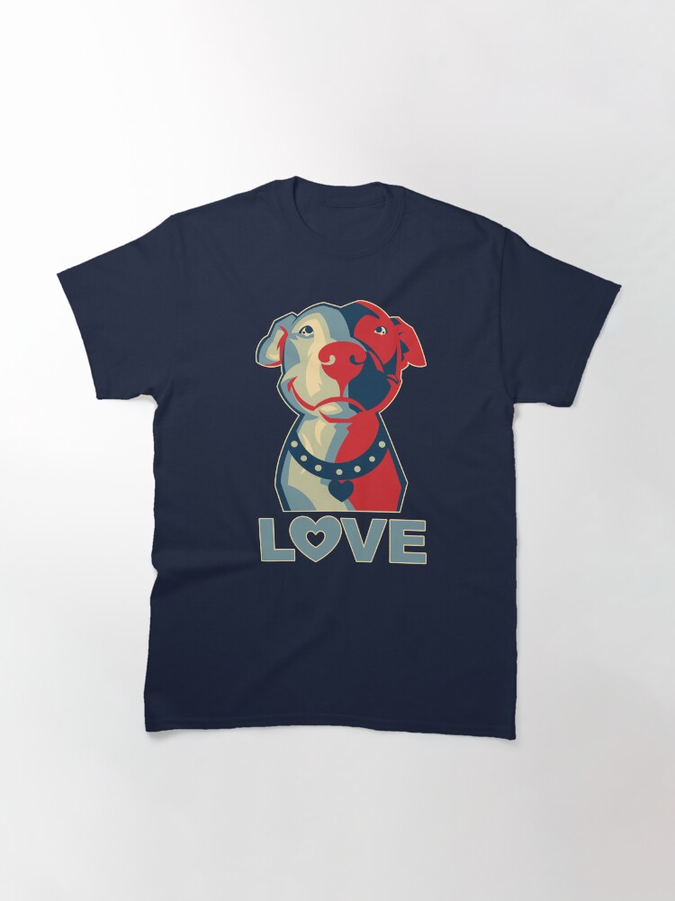 Thumbnail 3 of 7, Classic T-Shirt, Pitbull - LOVE designed and sold by SnoringDragon.