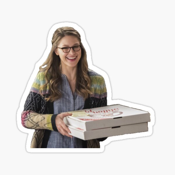 Kara Danvers Pizza Pegatina