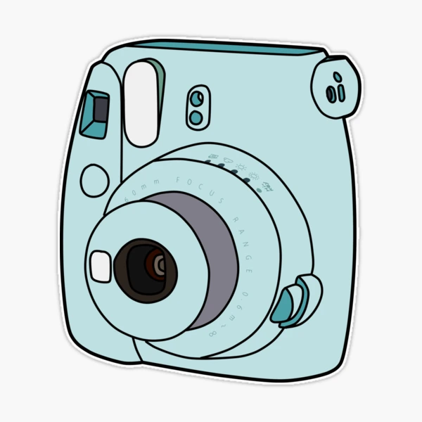 Baby Blue Instax Fujifilm Sticker for Sale by creativeloft