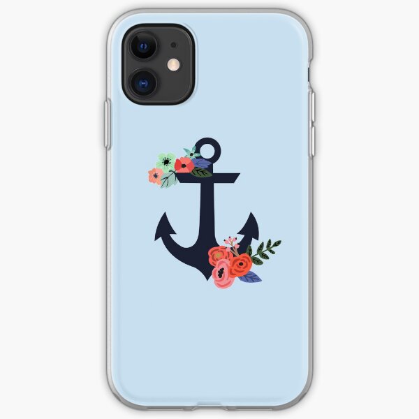 Floral Anchor iPhone Soft Case