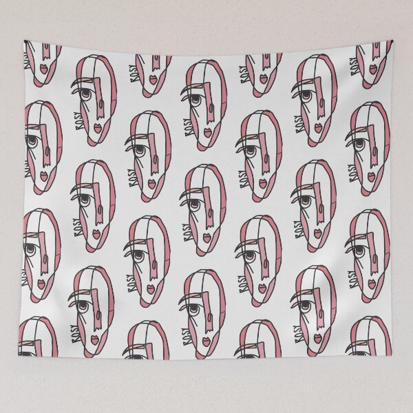 Item preview, Rosy One Line Drawing Face designed and sold by shadowsofsome1.