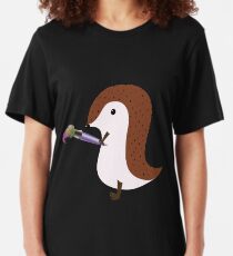 Camiseta ajustada Erizo con un pincel de pintura
