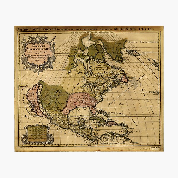 Item preview, Amerique septentrionale North America Map (1694) designed and sold by allhistory.
