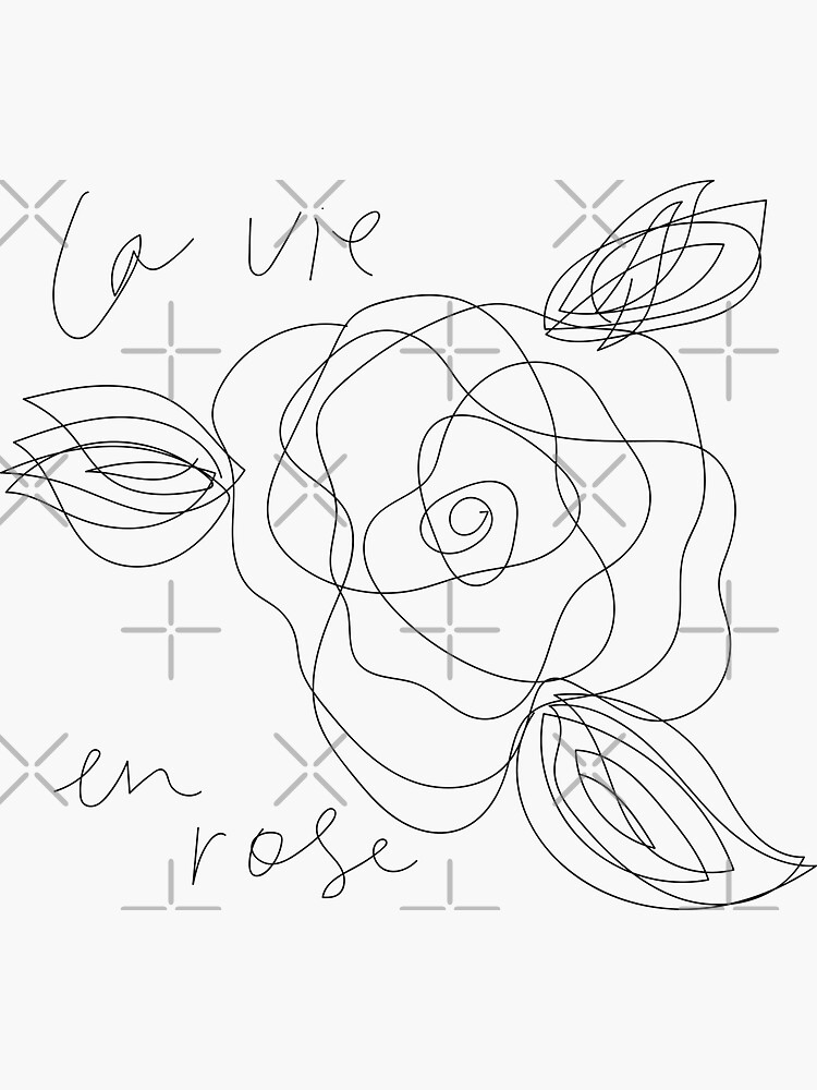 "la vie en rose" Sticker for Sale by caseyjasper Redbubble