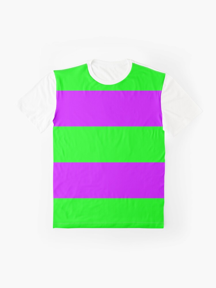 Neon Green & Purple Wide Horizontal Stripes #1