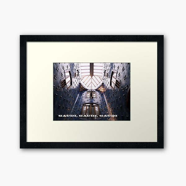 Gaudi's Casa Batllo, Barcelona, Interior lantern. Framed Art Print