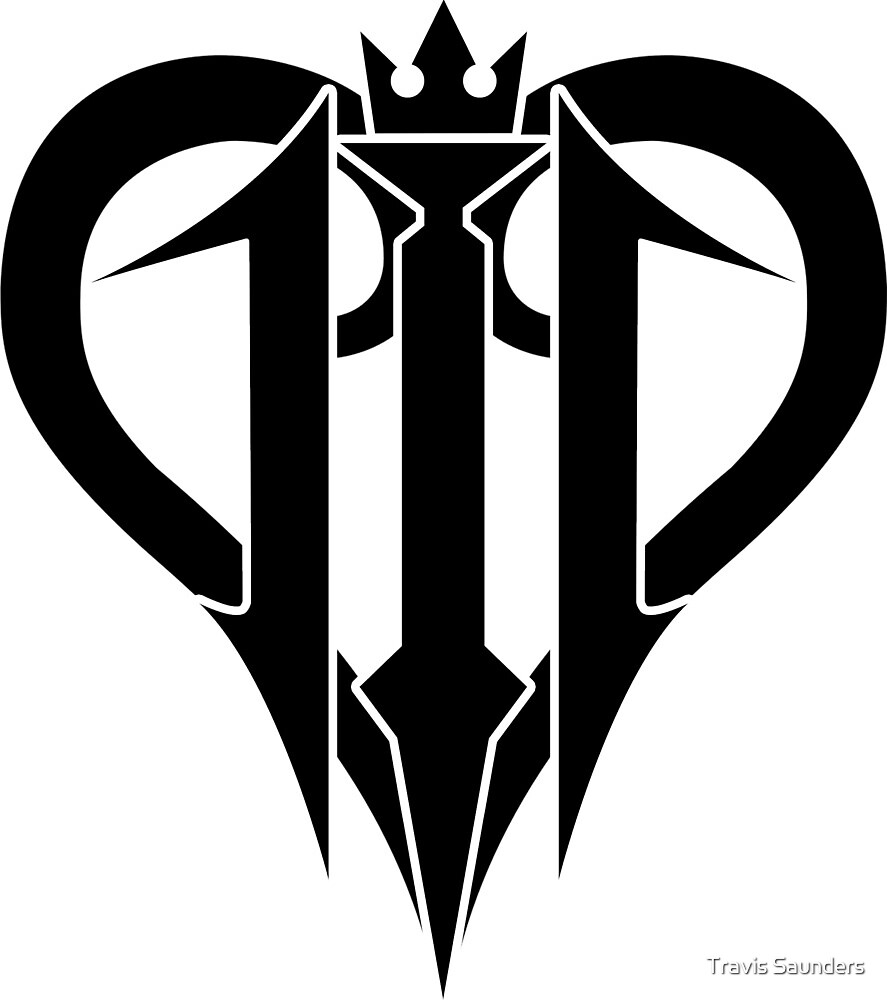  Kingdom  Hearts  3 Graphic Logo  Black by Travis Saunders 