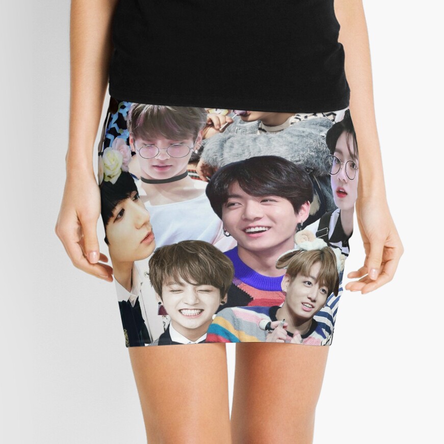Jungkook BTS collage Mini Skirt for Sale by MloBio