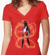 Sailor Mars Women's Fitted V-Neck T-Shirt
