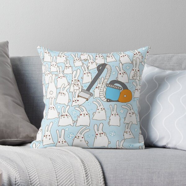 Dust bunnies Throw Pillow