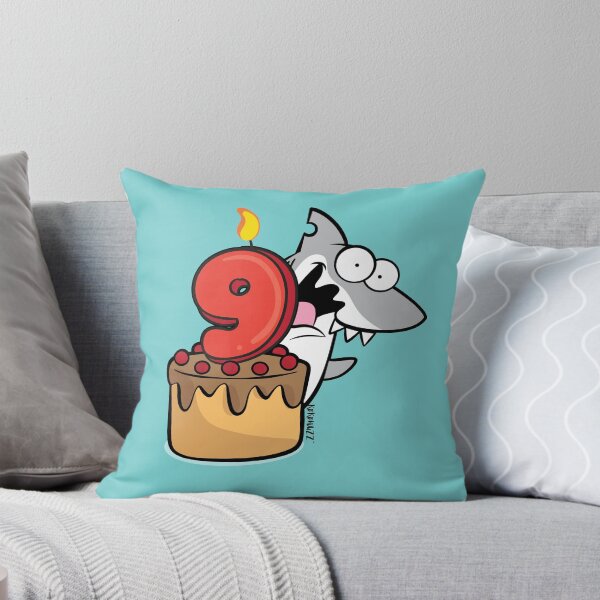 Item preview, 9 year Birthday / 9th anniversary celebration with FIN the shark designed and sold by Kokonuzz.