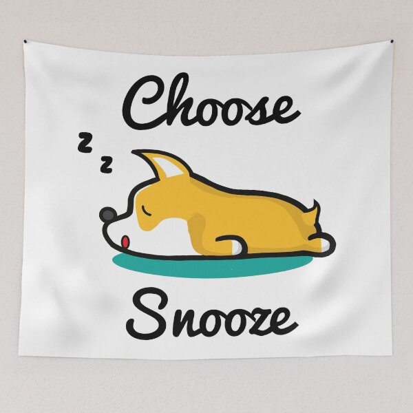 Item preview, Corgi Choose Snooze – Sleepy dog designed and sold by alltheprints.