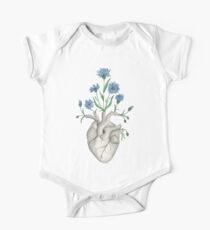 Floral Heart: Human Anatomy Cornflower Valentines Day Gift One Piece - Short Sleeve