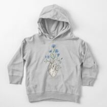 Floral Heart: Human Anatomy Cornflower Flower Halloween Gift Toddler Pullover Hoodie