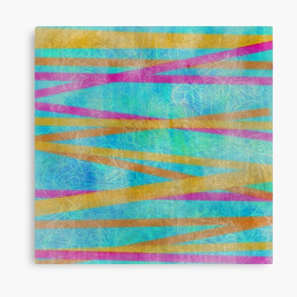 Batik Stripes Orange and Magenta Canvas Print