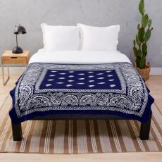 Bandana Blue Throw Blanket