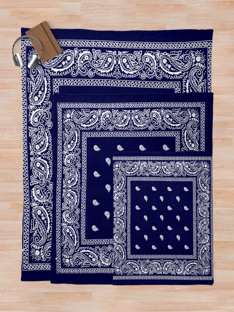 Alternate view of Bandana Blue Throw Blanket