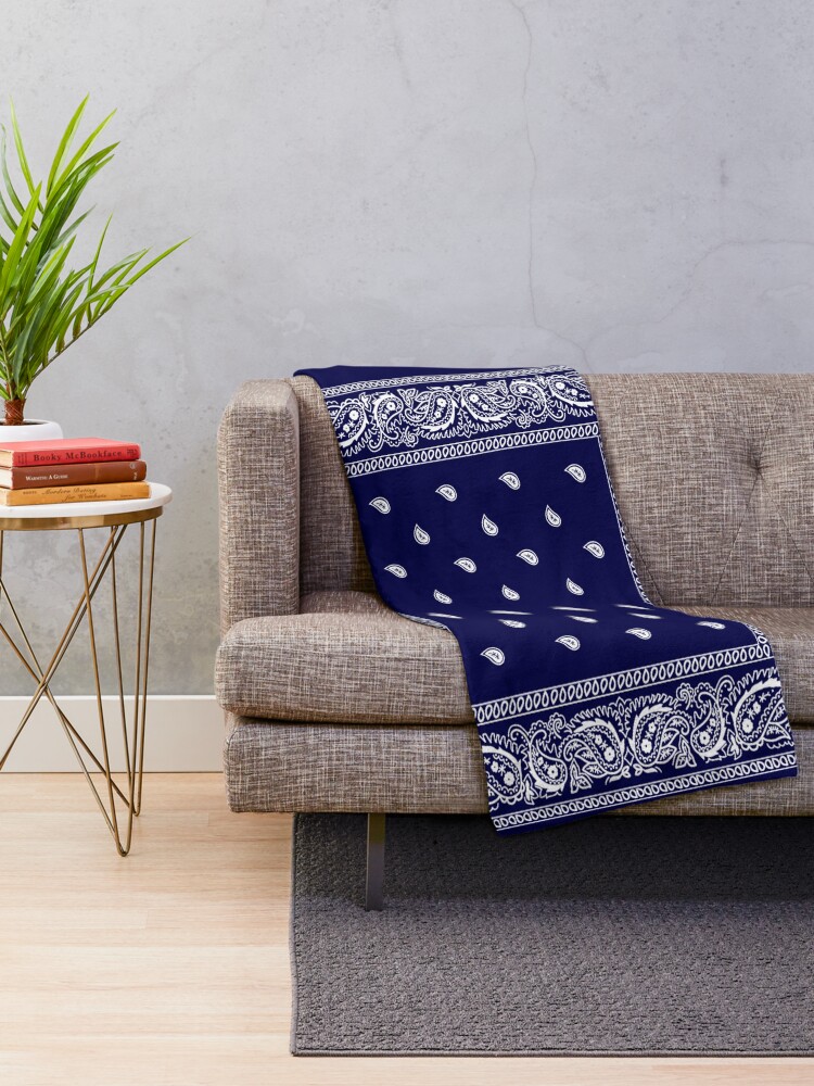 Alternate view of Bandana Blue Throw Blanket