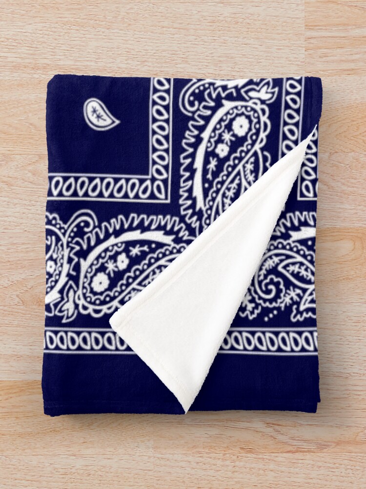 Alternate view of Bandana Blue Throw Blanket