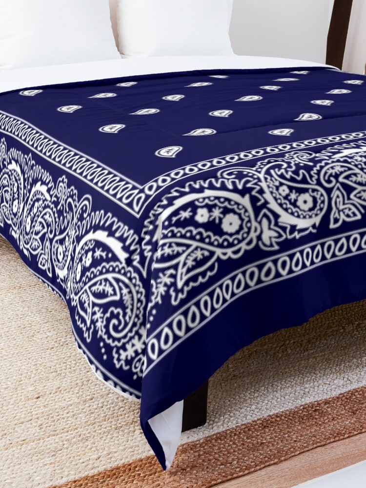 "Bandana Blue " Comforter for Sale by MBlack100 Redbubble