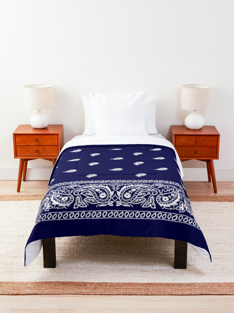 "Bandana Blue " Comforter for Sale by MBlack100 Redbubble