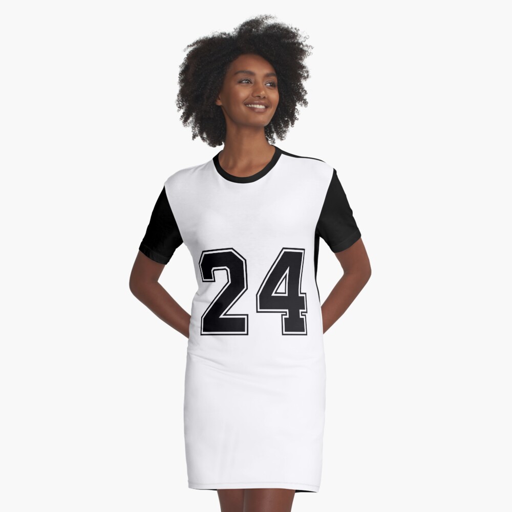 24 American Football Classic Vintage Sport Jersey Number in black