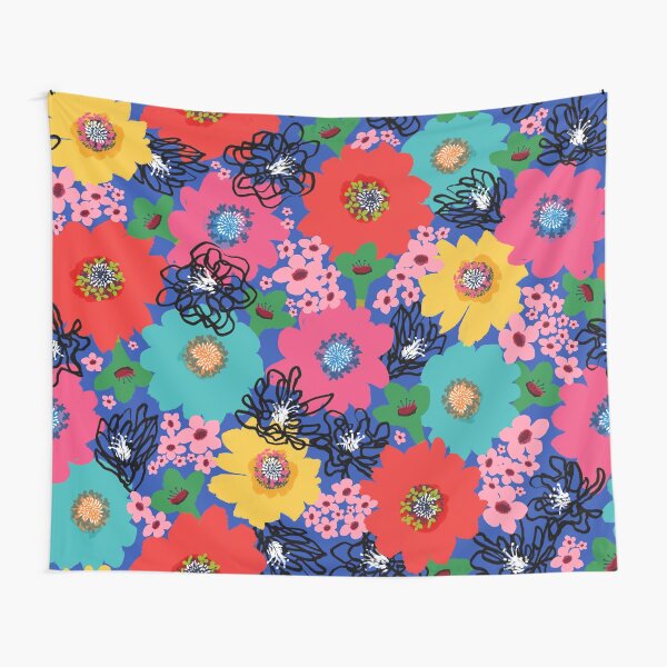 Flower Power – Blue Tapestry