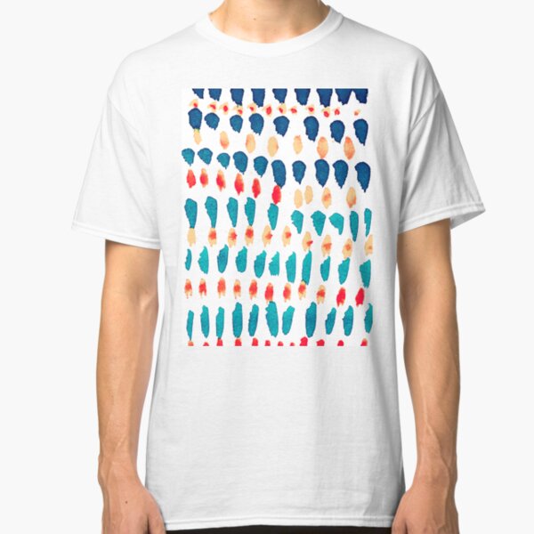 Abstrakte Flecken in Rot und Blau Classic T-Shirt