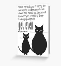 The Well-Read cat - 5 Greeting Card
