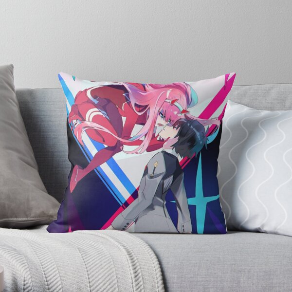 Darling In The Franxx Hiro And Zero Two Throw Pillow For Sale By Ltgs19 Redbubble 9692