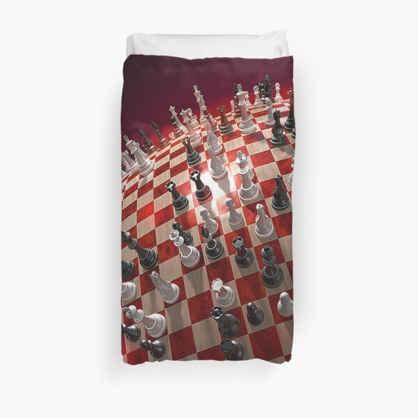 #competition, #chess, #war, #fun, #army, knight, winning, success, queen, chess piece, struggle, leisure games, strategy, agility Duvet Cover