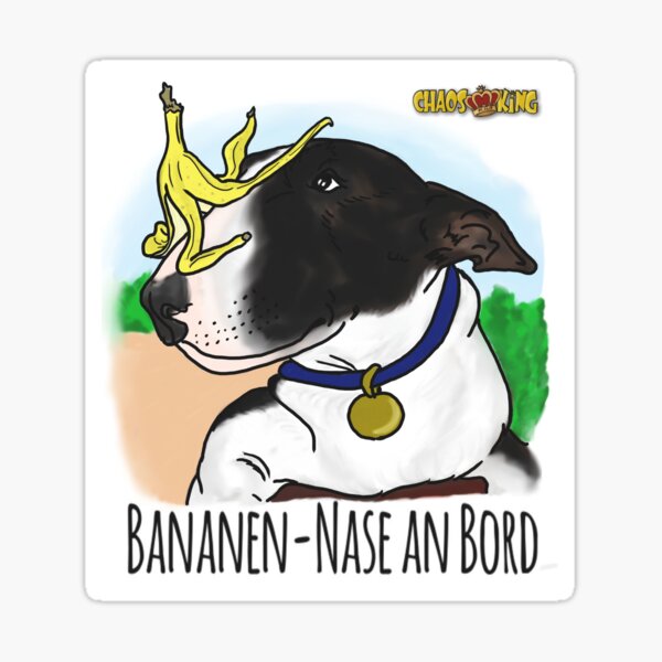 Item preview, Chaosking Bull Terrier Sticker brown-white designed and sold by chaosking-bulli.