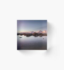 Lyngenalps by Moonlight Acrylic Block