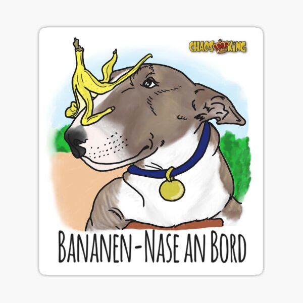 Item preview, Chaosking Bull Terrier light brown and white sticker designed and sold by chaosking-bulli.