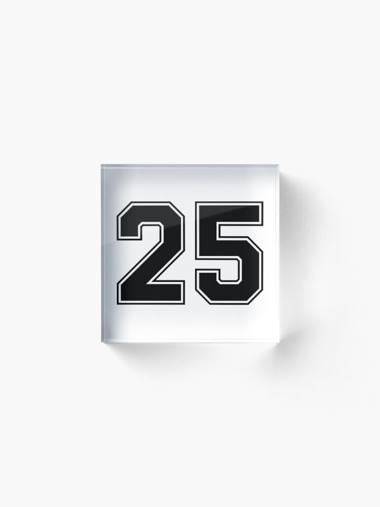 27 American Football Classic Vintage Sport Jersey Number in black number on  white background for american football, baseball or basketball | Metal