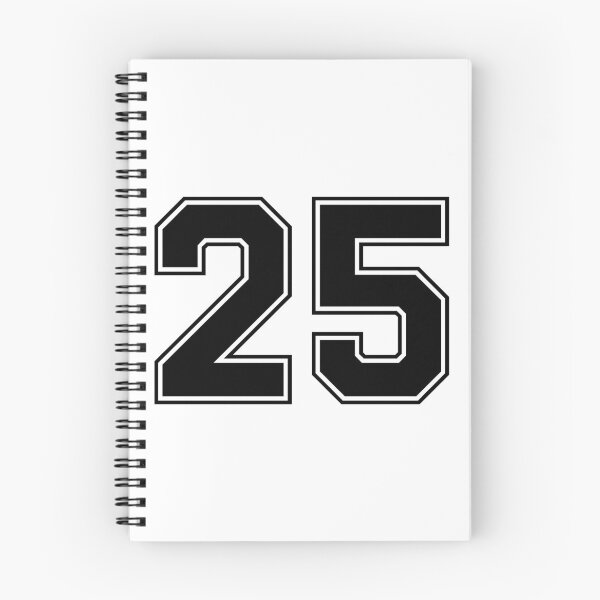 Item preview, 25 American Football Classic Vintage Sport Jersey Number in black number on white background for american football, baseball or basketball designed and sold by Marcin Adrian.